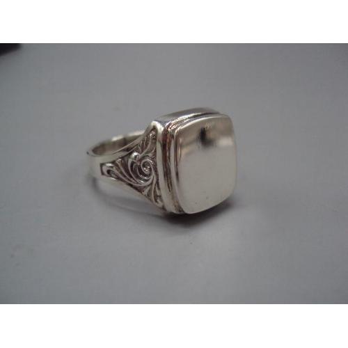 Мужское кольцо перстень квадрат ажурный печатка серебро 925 Украина вес 15,11 г 25 размер №15781