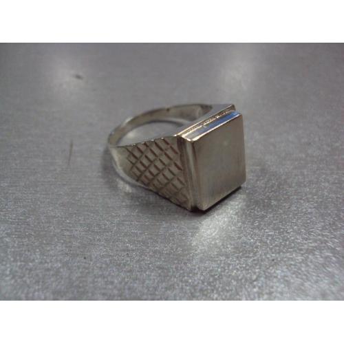 Мужское кольцо перстень печатка прямоугольник серебро 925 проба Украина вес 6,76 г 21 размер №11860