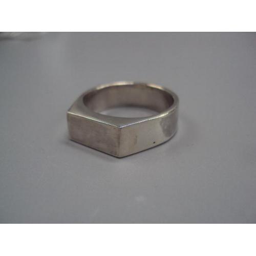 Мужское кольцо перстень печатка прямоугольник серебро 925 проба вес 11,38 г 23 размер новое №14407