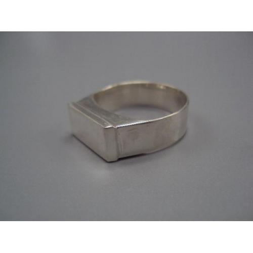Мужское кольцо перстень печатка прямоугольник серебро 925 проба вес 11,89 г 23 размер новое №14410