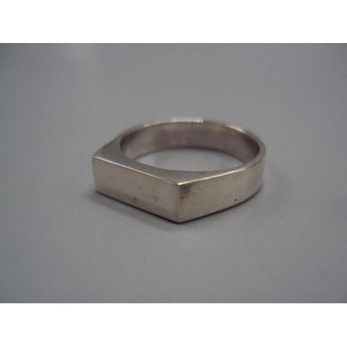 Мужское кольцо перстень печатка прямоугольник серебро 925 проба вес 6,68 г 20,5 размер новое №14406
