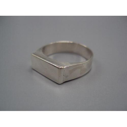 Мужское кольцо перстень печатка прямоугольник серебро 925 проба вес 8,64 г 23 размер новое №14408