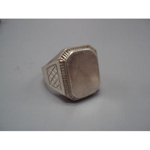 Мужское кольцо прямоугольный перстень печатка серебро 925 Украина вес 13,53 г 20,5 размер №15791