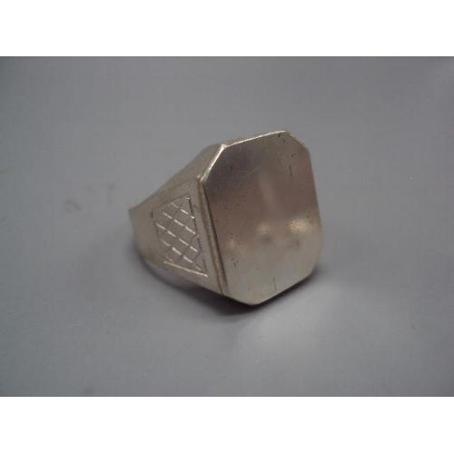 Мужское кольцо прямоугольный перстень печатка серебро 925 Украина вес 13,65 г 21,5 размер №15793