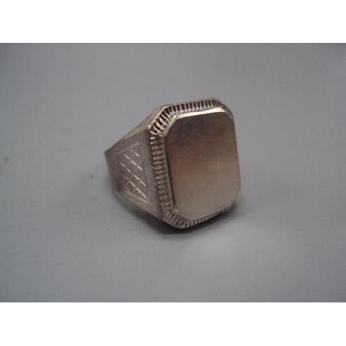 Мужское кольцо прямоугольный перстень печатка серебро 925 Украина вес 14,31 г 20,5 размер №15792