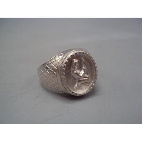 Мужской перстень кольцо овал зодиак Дева гороскоп серебро Украина вес 5,64 г размер 19,5 №15146