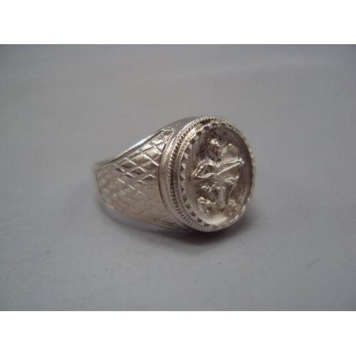 Мужской перстень кольцо овал зодиак Стрелец гороскоп серебро Украина вес 5,84 г размер 20,5 №15155