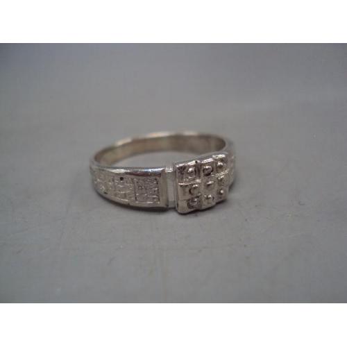 Мужской перстень кольцо печатка молитва крест серебро Украина вес 5,74 г размер 24 №15163