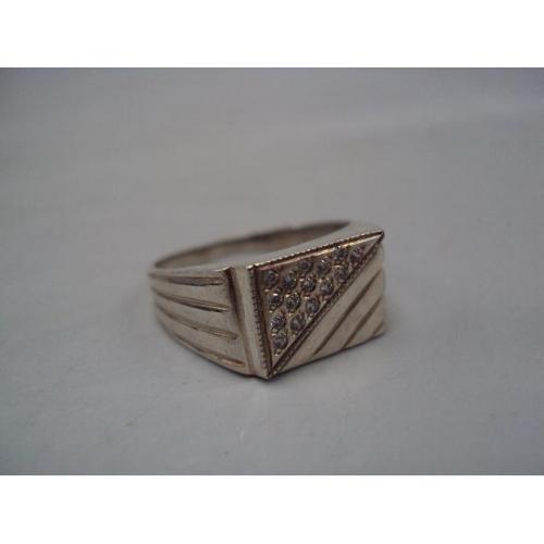 Мужской перстень кольцо печатка прямоугольник серебро 925 Украина вес 4,48 г размер 19,5 №15125