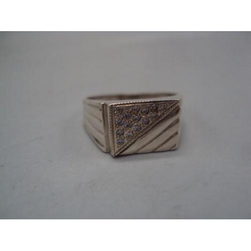 Мужской перстень кольцо печатка прямоугольник серебро 925 Украина вес 4,94 г размер 20 (№2) №15127