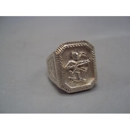 Мужской перстень кольцо печатка зодиак Стрелец гороскоп серебро Украина 9,84 г размер 21,5 №15143