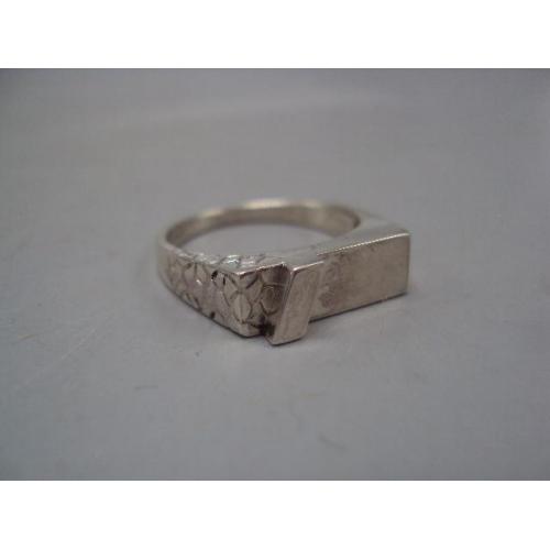 Мужской перстень кольцо прямоугольник печатка серебро Украина вес 4,99 г размер 20 №15156