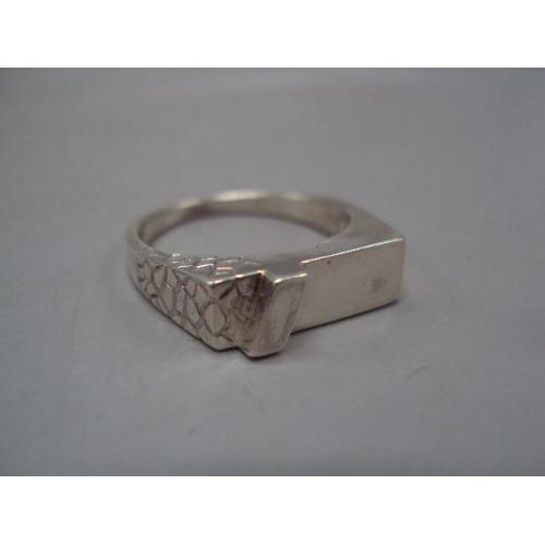 Мужской перстень кольцо прямоугольник печатка серебро Украина вес 5,2 г размер 20 №15157