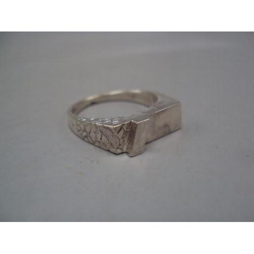 Мужской перстень кольцо прямоугольник печатка серебро Украина вес 5,26 г размер 20 №15158