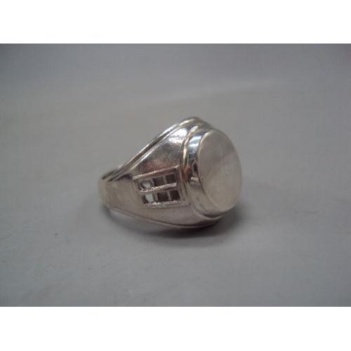 Мужской перстень овальное кольцо печатка овал серебро Украина вес 10,64 г размер 19 №15162