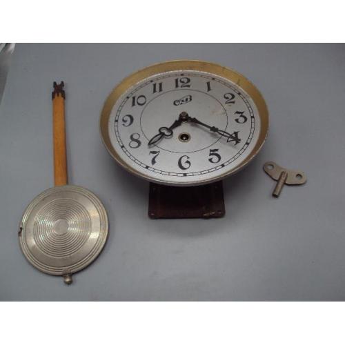 Настенные часы ОЧЗ механизм циферблат маятник и ключ для настенных часов лот №15689