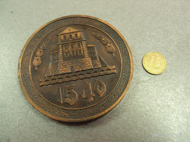 настольная медаль тернополь 1540 легкая, помеднение №10492