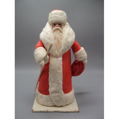 Новогодние украшения игрушка Дед Мороз под елку вата, пластик высота 30,5 см №15980