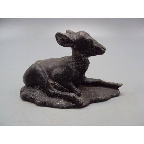 Фигура шпиатр статуэтка миниатюра олень олененок высота 5,3 см, длина 8,5 см №13791