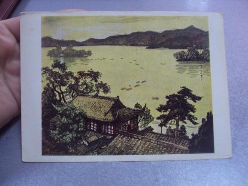 открытка чжан ян-си западное озеро в ханьчжоу 1957 №4537
