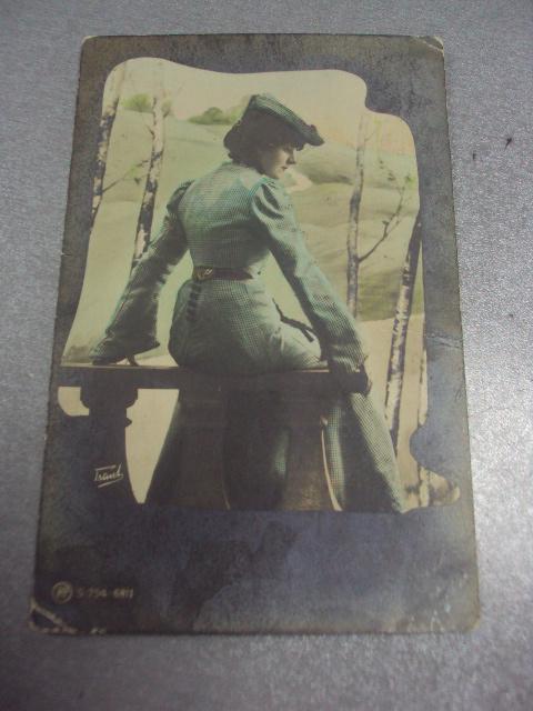 открытка девушка на скамейке шепетовка волынская губ. 1908  №1611