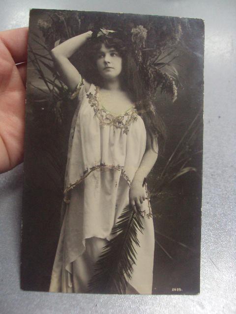 открытка девушка с пальмой кременец 1910 №1551