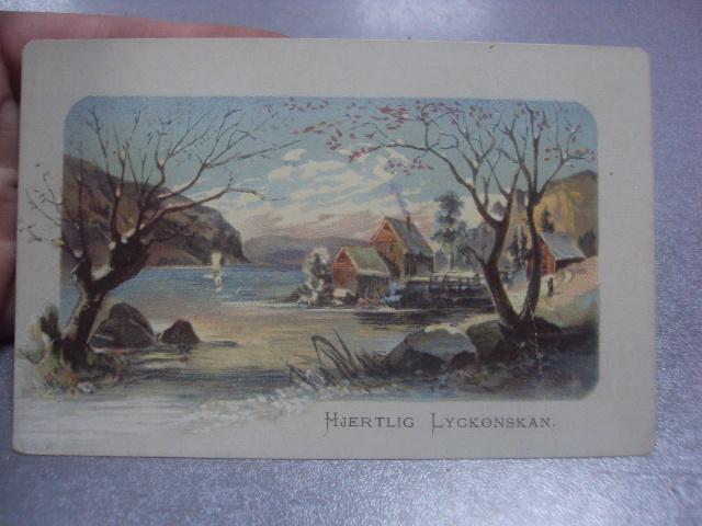 открытка hjertlig lyckjnskan пейзаж №1661