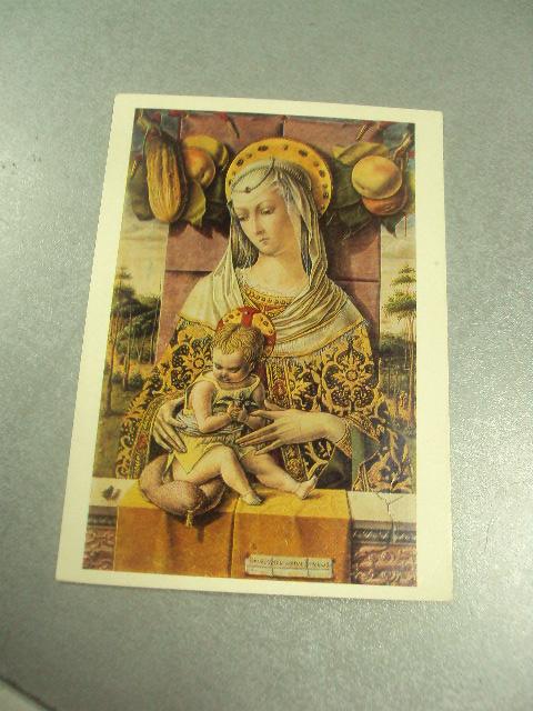 открытка карло кривелли мадонна с младенцем 1979 №13854м