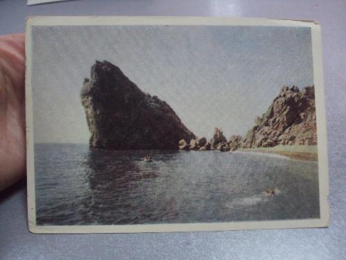 открытка крым симеиз скала дева 1955 бакмана №4551