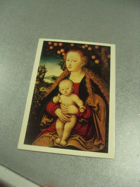 открытка лукас кранахмадонна с младенцем 1984 №14070м