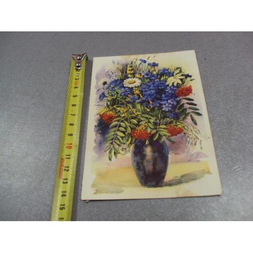 открытка мухин букет полевых цветов 1960 №12437