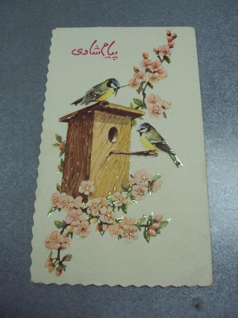 открытка птички скворечник арабская вязь №4263