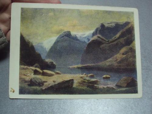 открытка саврасов озеро в горах 1963  №1731