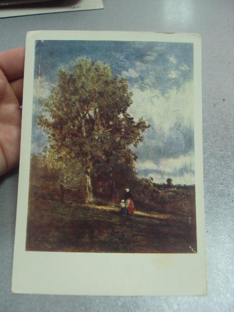 открытка тройон пейзаж с деревом 1957 №4542