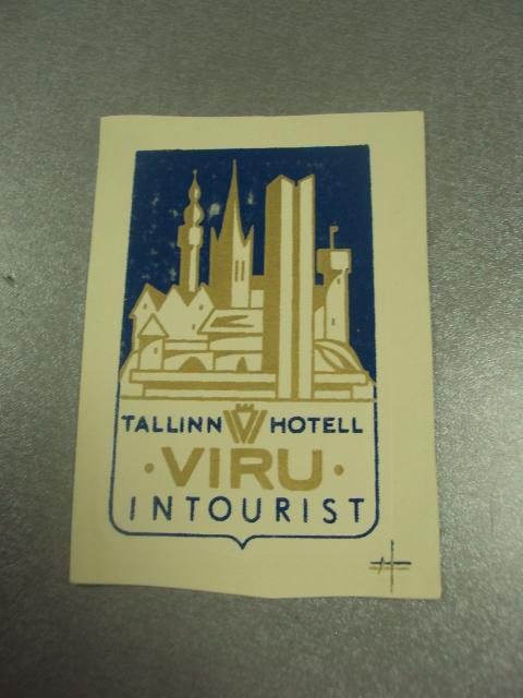 открытка визитка таллинн гостиница виру Tallinn Hotell "Viru" №10335