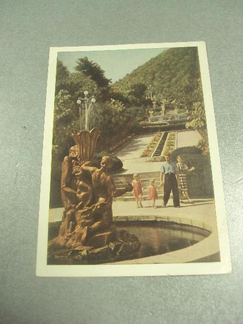 открытка железноводск каскадная лестница 1961 №10231м