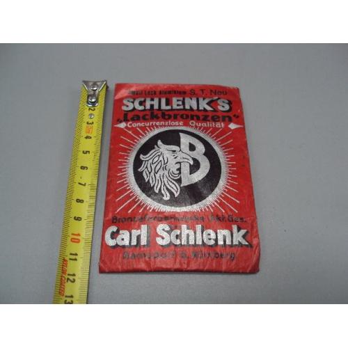 Пакетик с наполнением Лаковая бронза Карл Шленк Нюрнберг Schlenk's lackbronzen Carl Schlenk №13511