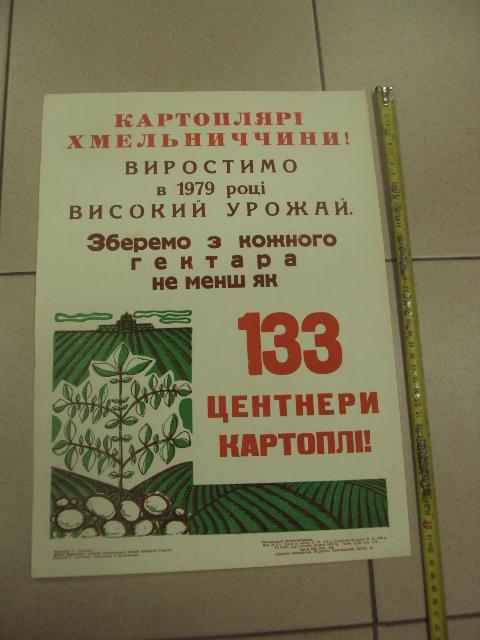 плакат 133 центнера картошки  хмельницкий 1979 №9731