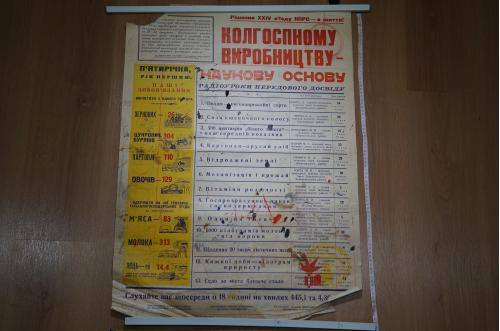 плакат колхозное производство хмельницкий 1971 №8163