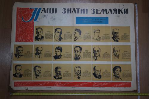плакат наши знаменитые земляки хмельницкий 1965 №8182
