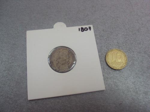 монета польша 3 гроша Фридрих III Пруссия 1807 А серебро №328