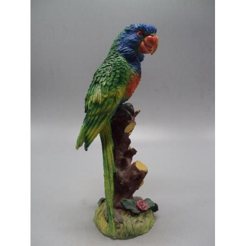 Фигура пластик статуэтка Китай птица попугай на ветве высота 21 см №4010