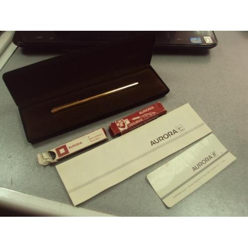 Перьевая ручка Aurora Vermeil серебро 925 проба позолота в коробке с документами вес 17,72 г №312