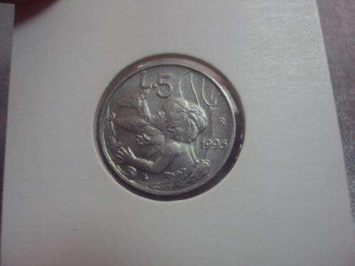 монета сан-марино 5 лир 1995 сохран №8094