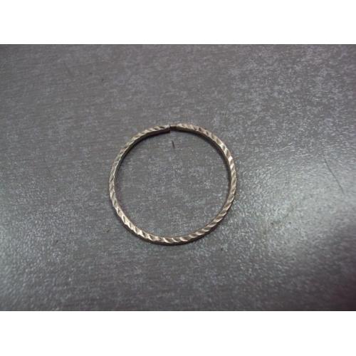 Серьга кульчик кольцо серебро 925 проба украина вес 0,77 г диаметр 26 мм №11108