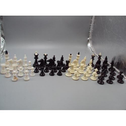 Шахматы фигуры пластик шахматные фигуры лот 60 шт №15977