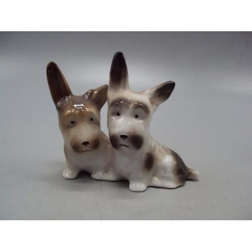 Фигура фарфор собачки щенки корги миниатюра собаки Вельш-корги-пемброк высота 17,4 см №14201 