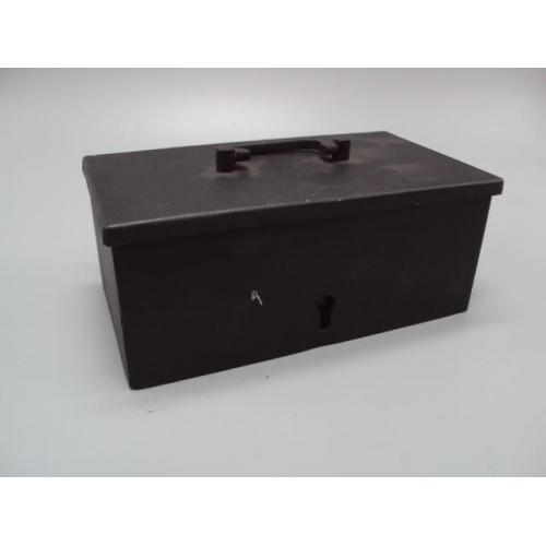 Шкатулка ручной сейф для переноски металл размер 6 х 15 х 8,5 см (№1513)