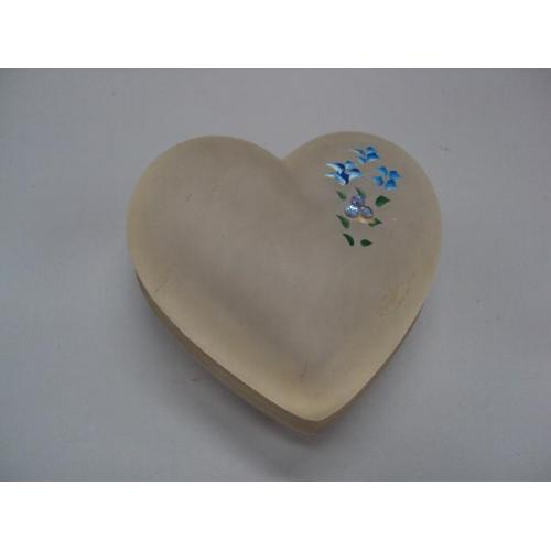 Шкатулка для украшений сердце стекло сердечко цветы (№ 881)