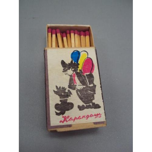 Спички клоун Карандаш с собачкой и шариками коробок спичек длина 5,5 см №13516